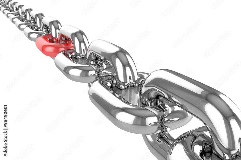 Obraz premium render stainless steel chain