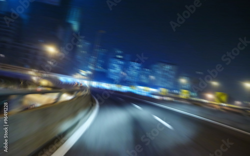 moving forward motion blur background night scene
