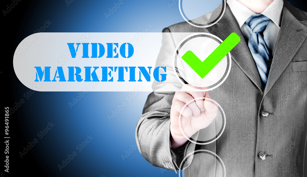 business man pressing checkbox Video Marketing business man pressing checkbox Video Marketing