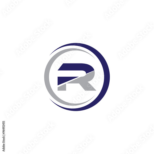 Free Download Single Initial Modern Logo Circle R - GFXLoad