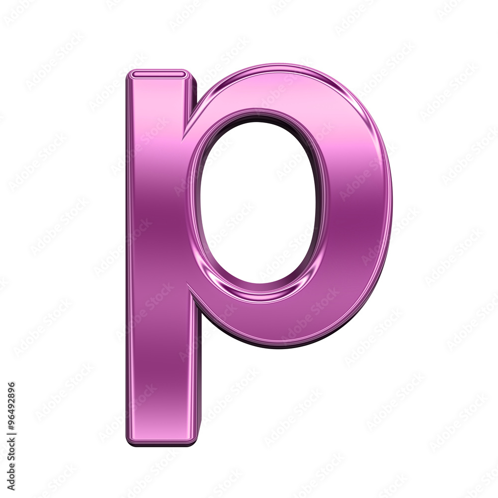 One lower case letter from shiny pink alphabet set, isolated on white. Computer generated 3D photo rendering. One lower case letter from shiny pink alphabet set, isolated on white. Computer generated 3D photo rendering.