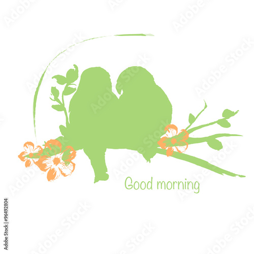 green Birds silhouette logo 