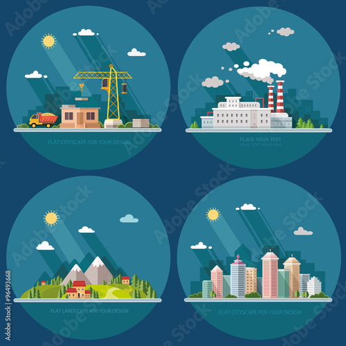 Set of icons for your design. Flat style vector illustration.