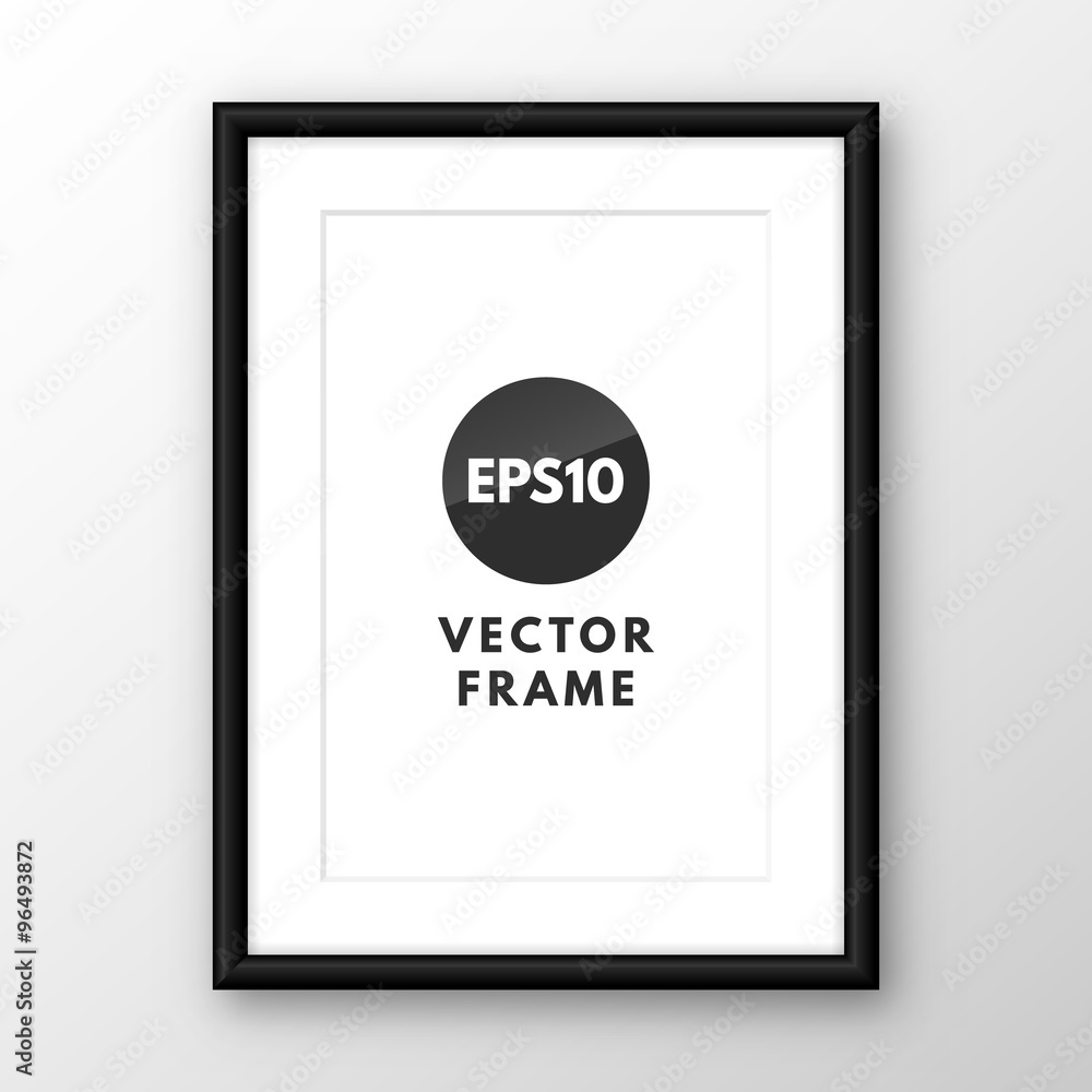 Black frame on wall, Black frame on wall,