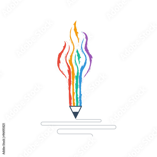 Graphic design studio symbol. Creative writing. Storytelling.