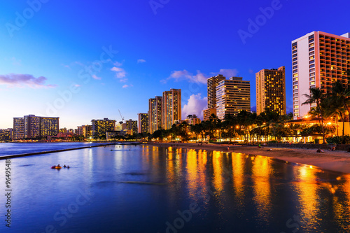 Obraz na płótnie Honolulu, Hawaii w salonie