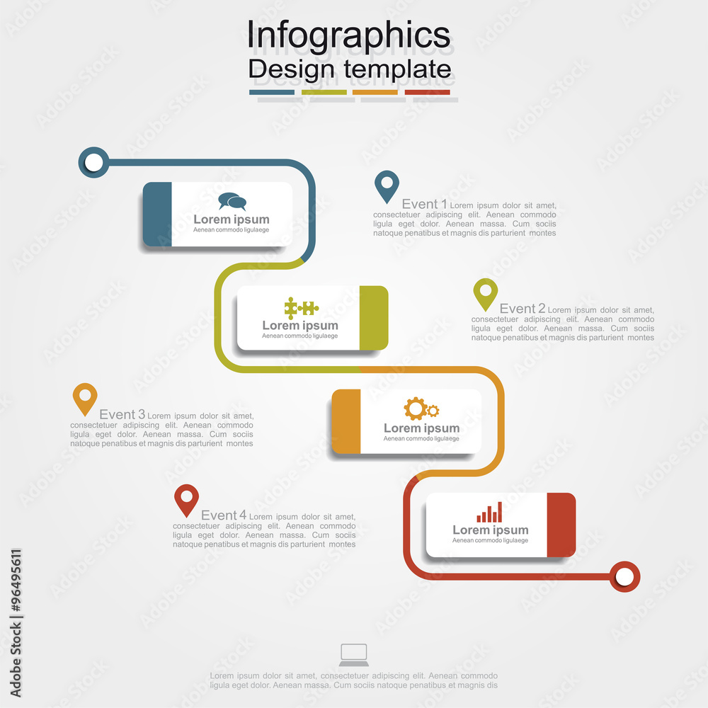 Infographic report template. Vector illustration