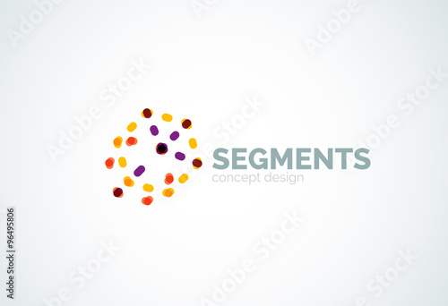 Vector outline minimal abstract geometric logo