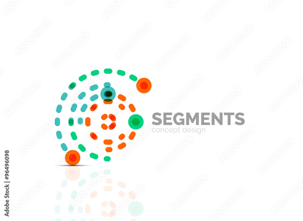 Obraz premium Vector outline minimal abstract geometric logo