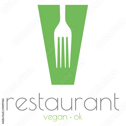 Vegan restaurant logo