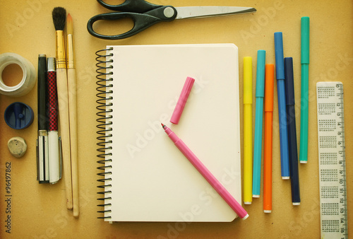 Background with office tools
