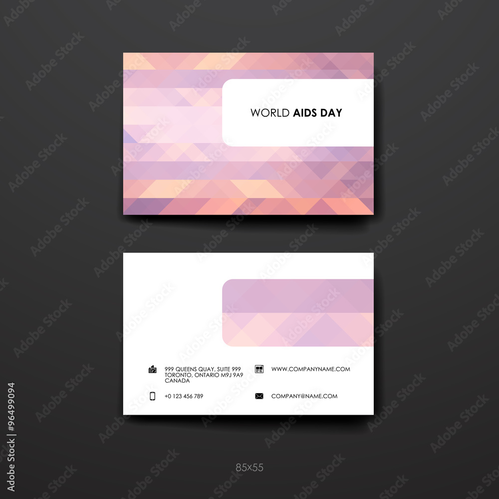 Fototapeta premium Set of brochure, poster design templates in World AIDS Day style
