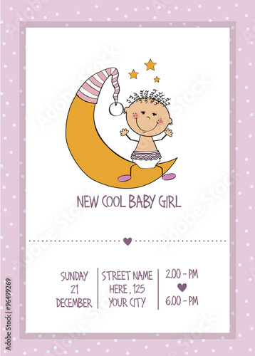 baby girl shower card