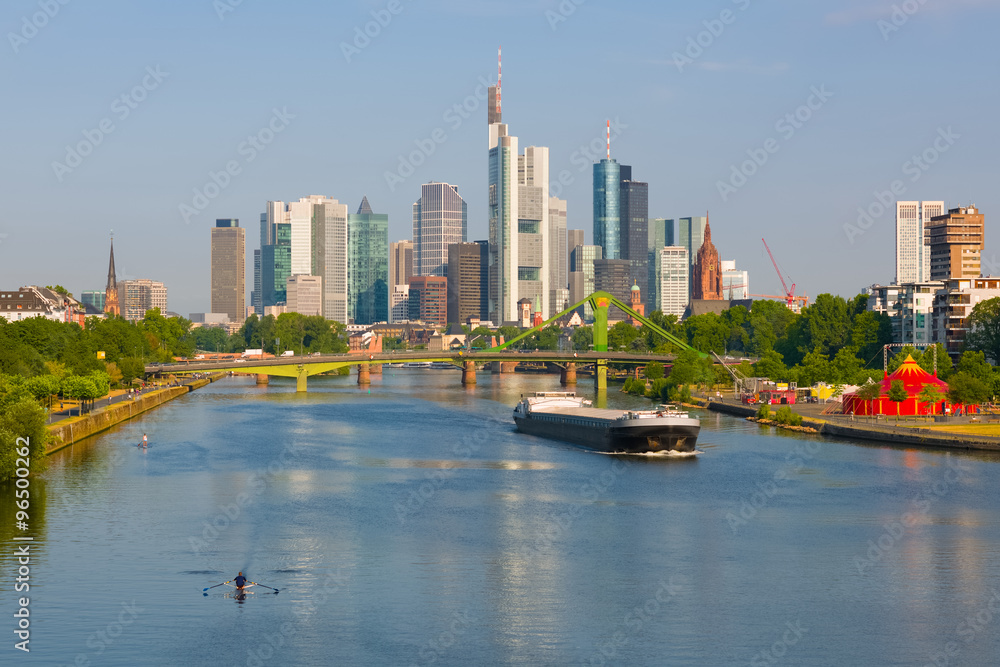 Frankfurt in a summer morning