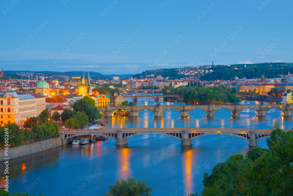 Fototapeta premium View of night Prague
