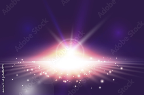 Abstract explosion light effect with sparks