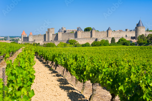 Cite in Carcassone in a sunny summer day photo