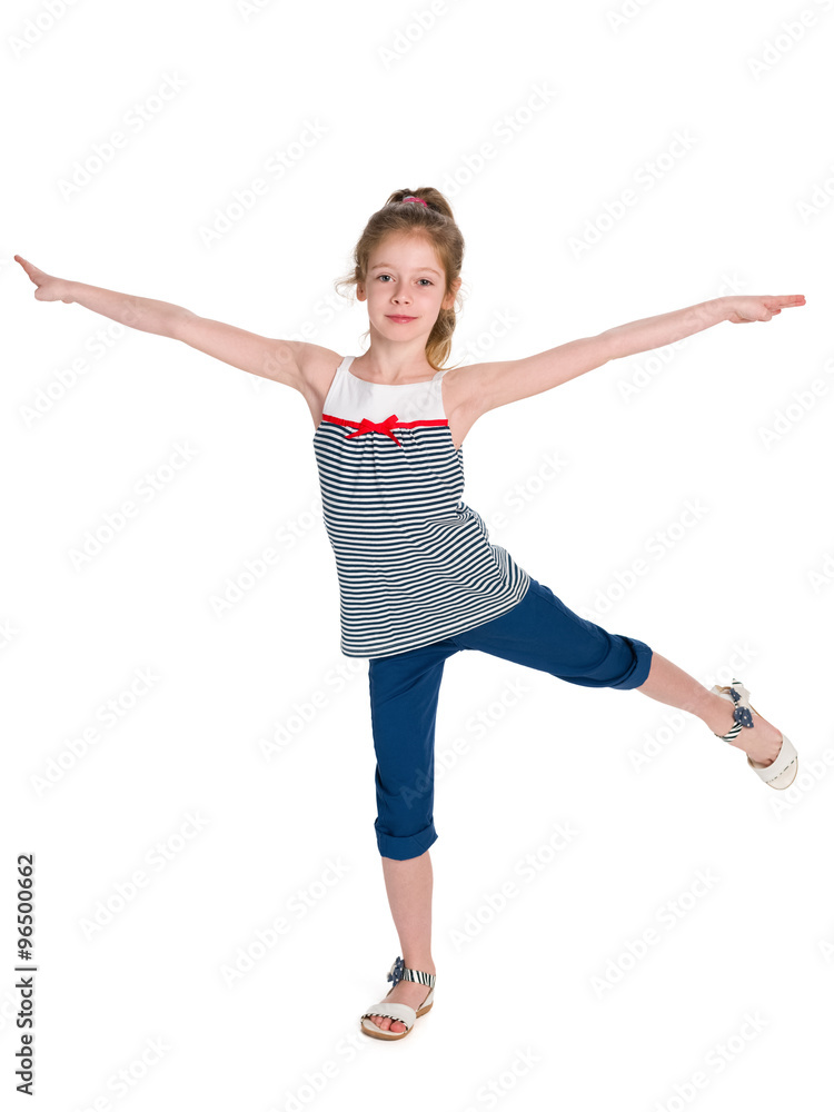 Little dancer do exercises