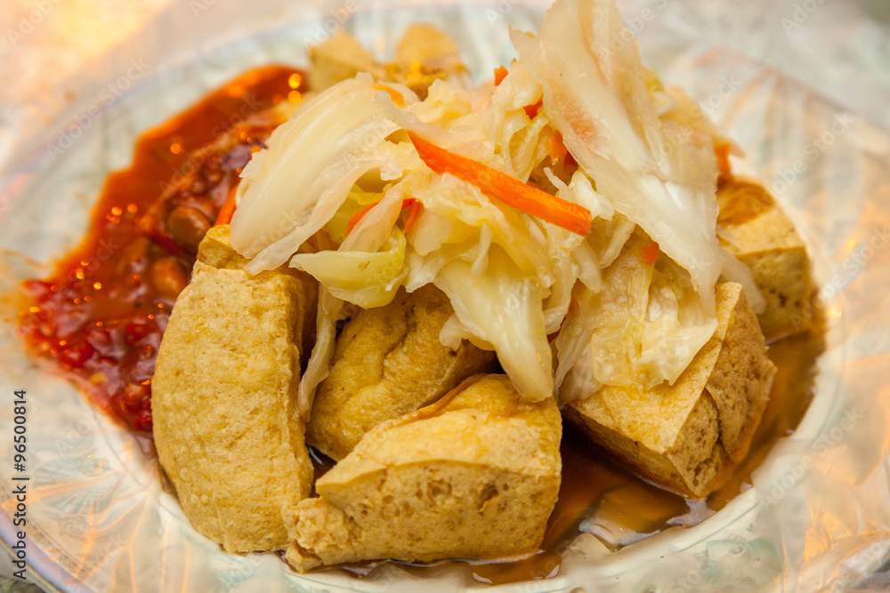 Chinese and Taiwan traditional famous food - Stinky tofu Chinese and Taiwan traditional famous food - Stinky tofu