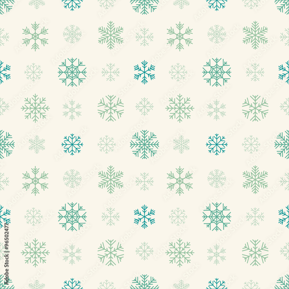 Seamless pattern with snowflakes