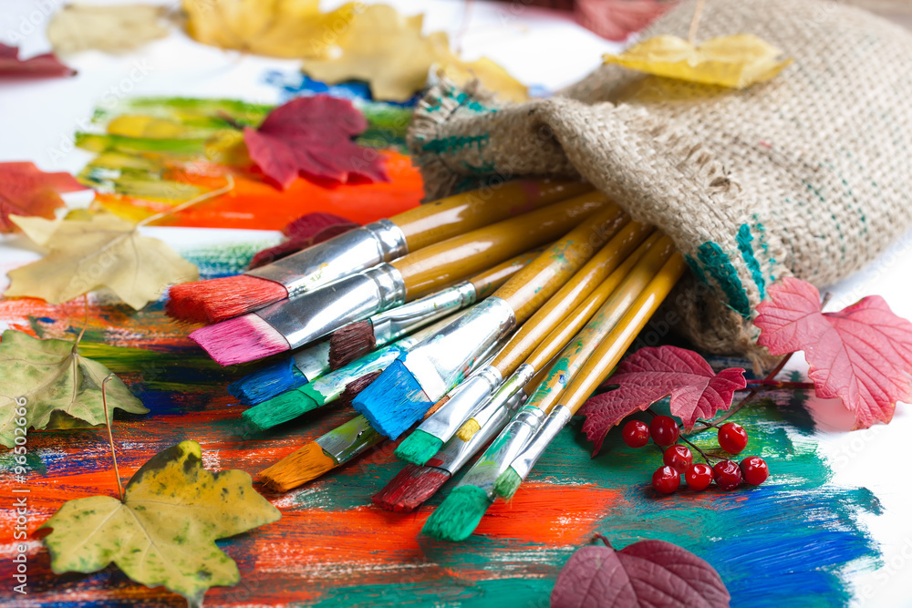 Obraz premium Paints and brushes