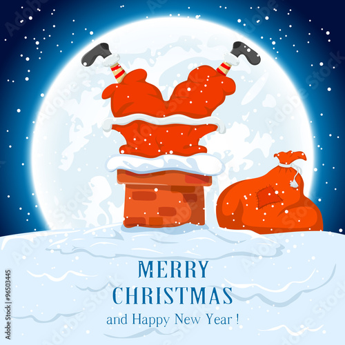 Santa in the chimney