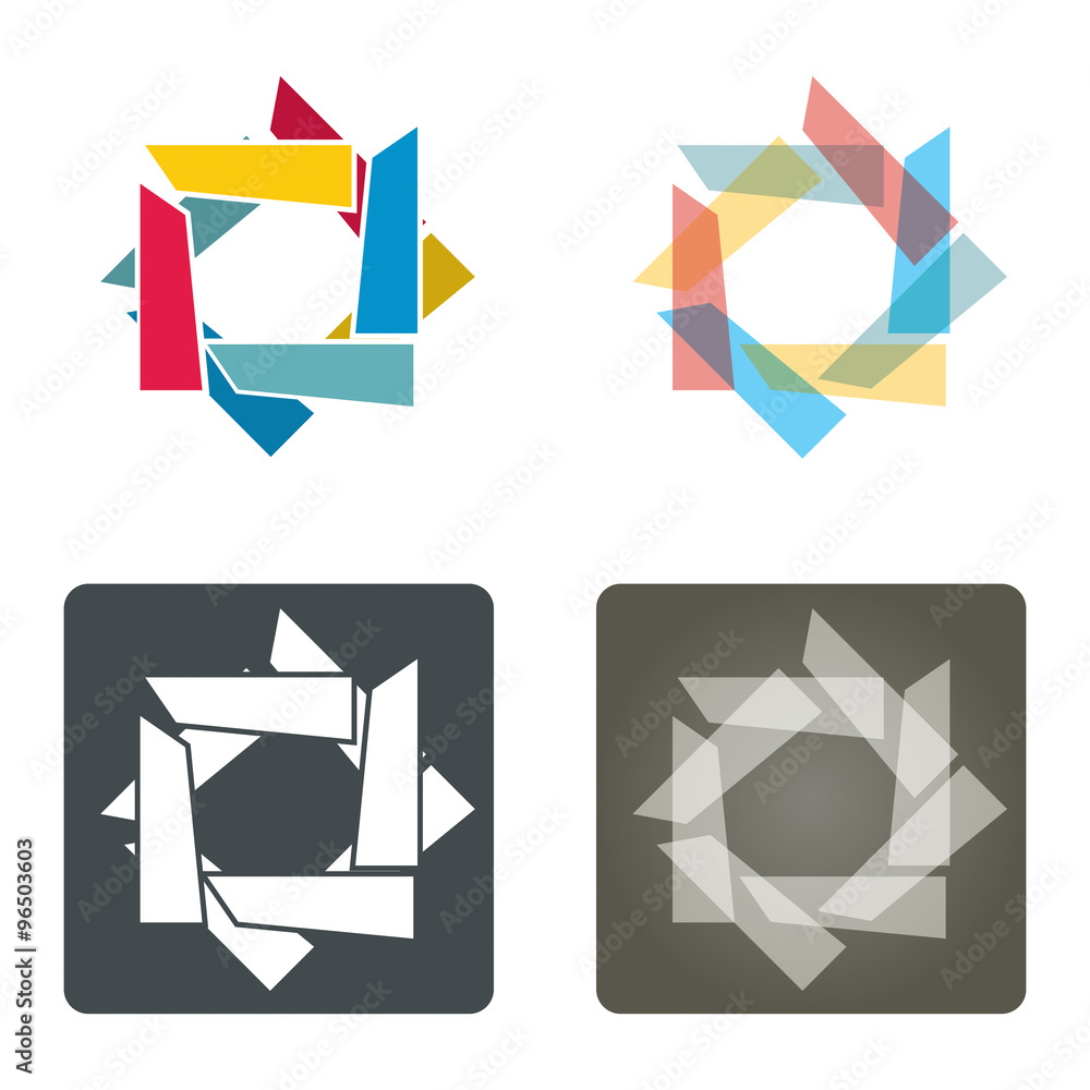 Fototapeta premium Template with abstract Star collection