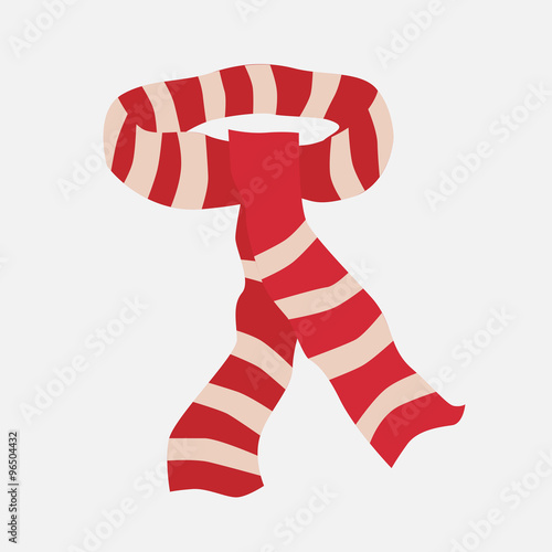 Red striped scarf