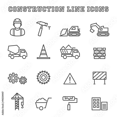construction line icons