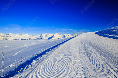 Ski - A ski trail, Thyon, 4 Valleys, Switzerland
