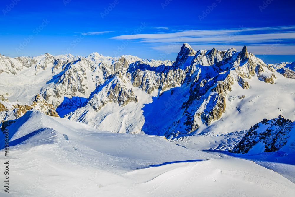 Grand Jorasses, Aiguille du Midi, French Alps Grand Jorasses, Aiguille du Midi, French Alps
