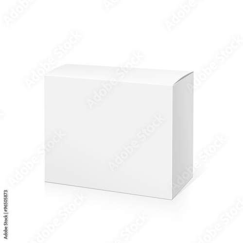 Realistic White Package Box.  © lubashka
