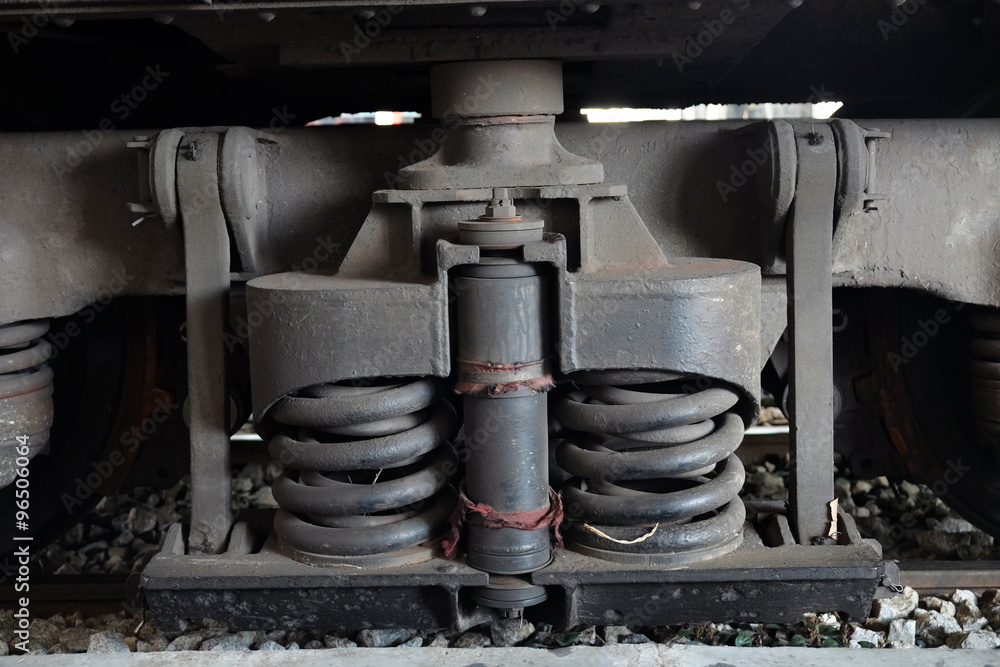 Older shock train under the train Stock Photo Adobe Stock