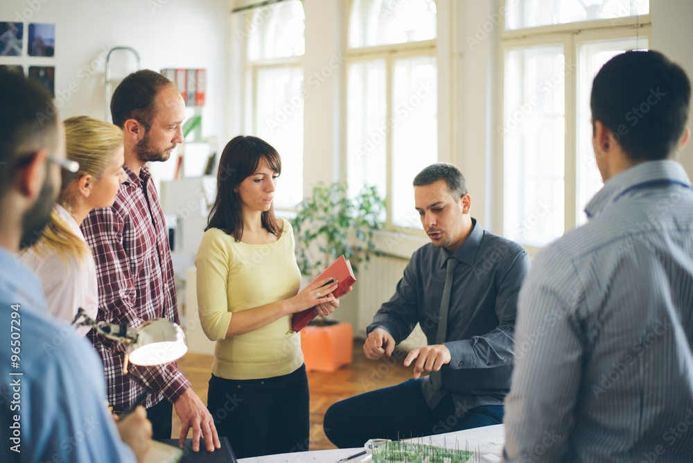 Obraz premium Start up business. Group of young architect at office