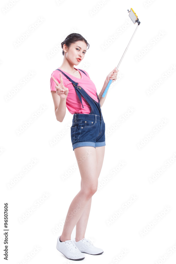 Healthy eating, happy young woman with vegetables on white background Healthy eating, happy young woman with vegetables on white background
