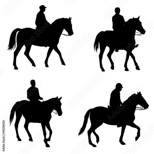 horsemen silhouettes - vector © Bokica