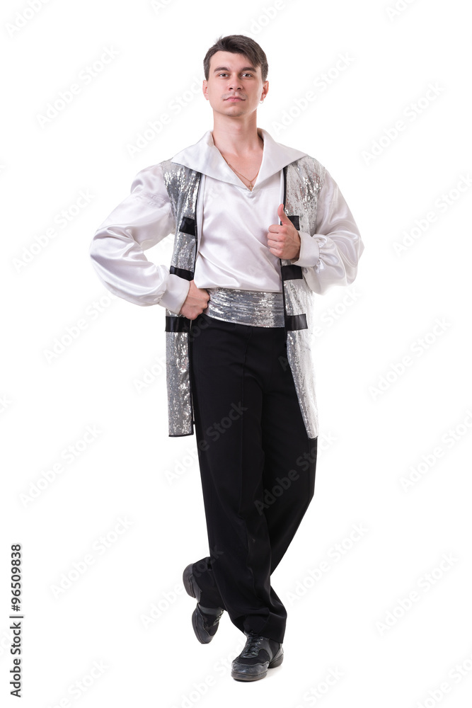 Young and stylish modern ballet dancer, isolated on white. Full body Young and stylish modern ballet dancer, isolated on white. Full body