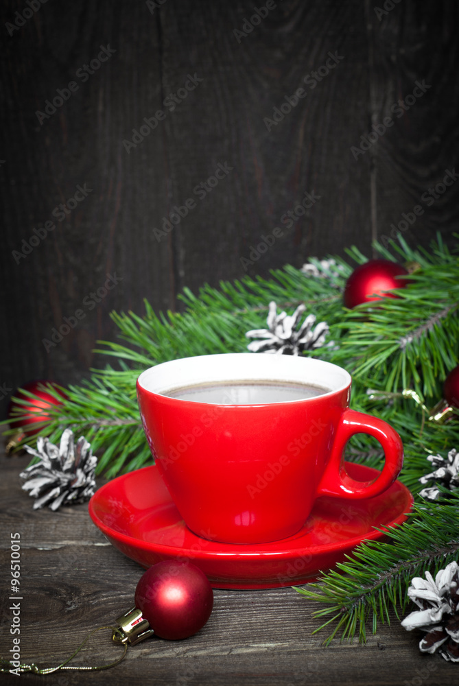 Hot coffee in a red cup Hot coffee in a red cup
