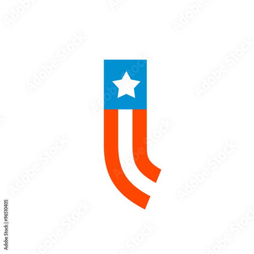 I letter with american stars and stripes. Free Download I letter with american stars and stripes. - GFXLoad
