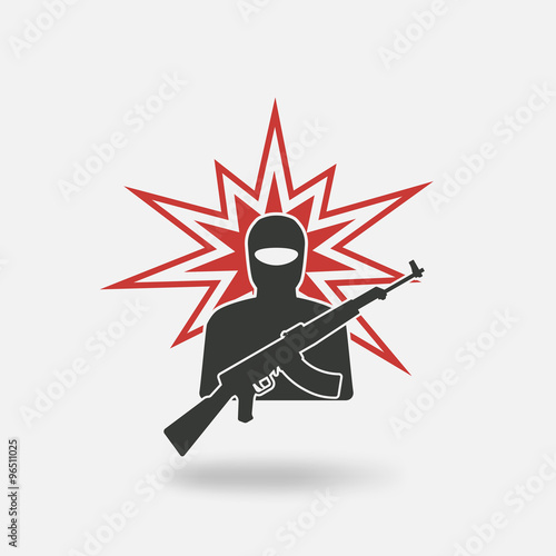 terrorist with gun