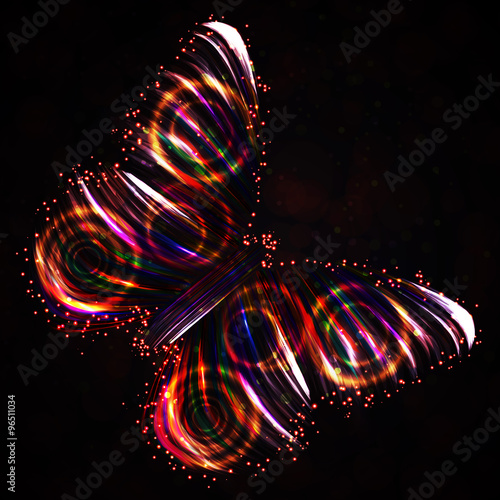 Shiny Butterfly abstract illustration