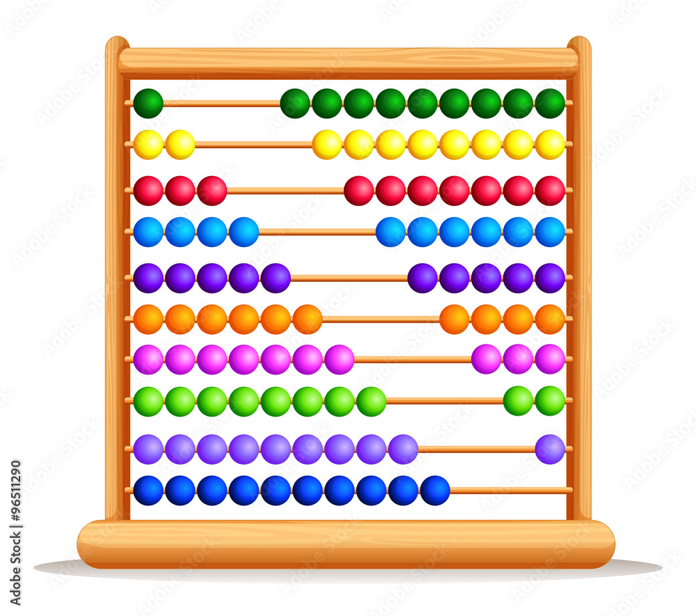 Colorful abacus with wooden frame Colorful abacus with wooden frame