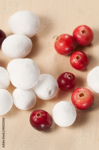 Cranberry in a sugar powder photo