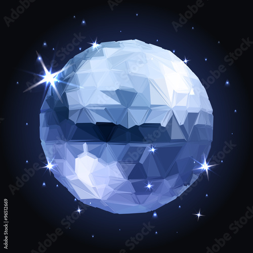 Geometric christmas ball. Holidays Background