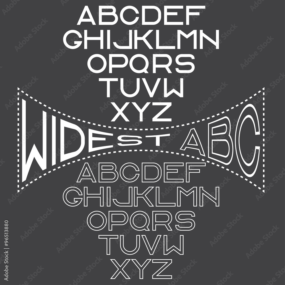 retro wide alphabet for labels retro wide alphabet for labels