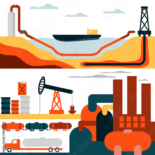 oil industry business concept of gasoline diesel production fuel