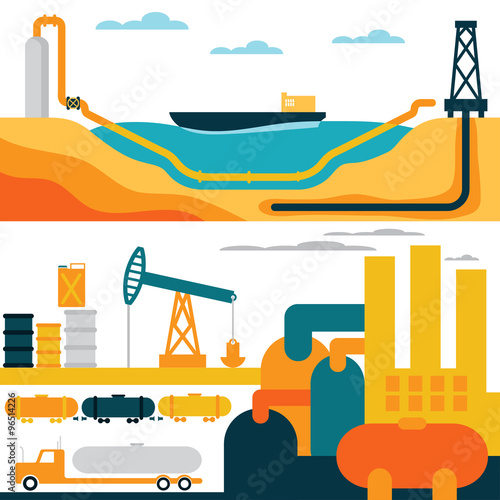 oil industry business concept of gasoline diesel production fuel