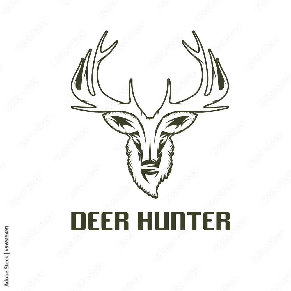 deer hunter vector design template deer hunter vector design template