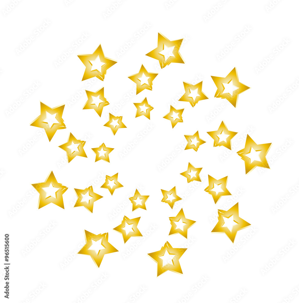 Weihnachten, Weihnachtszeit - Goldene Sterne, Sternschnuppe, Silvester, Sterne im Kreis