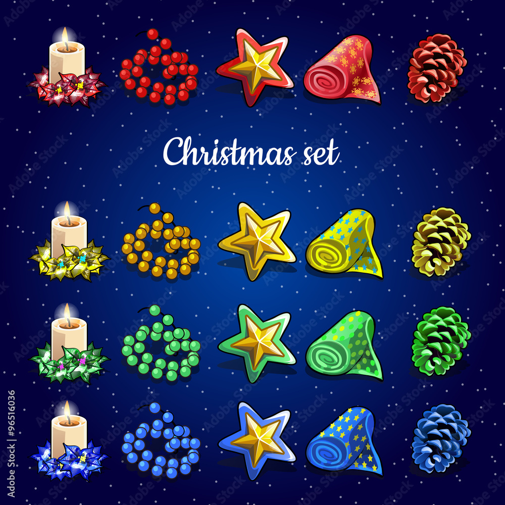 Christmas collection of candles, beads and other